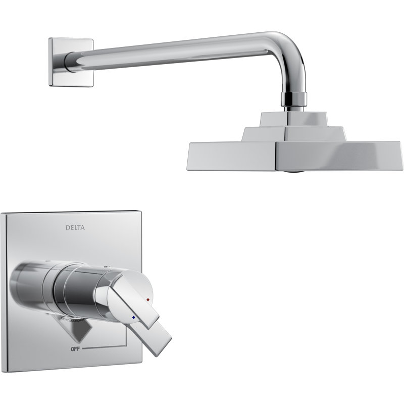 Garniture de douche Ara avec poignée levier et temp Tempure, Chrome