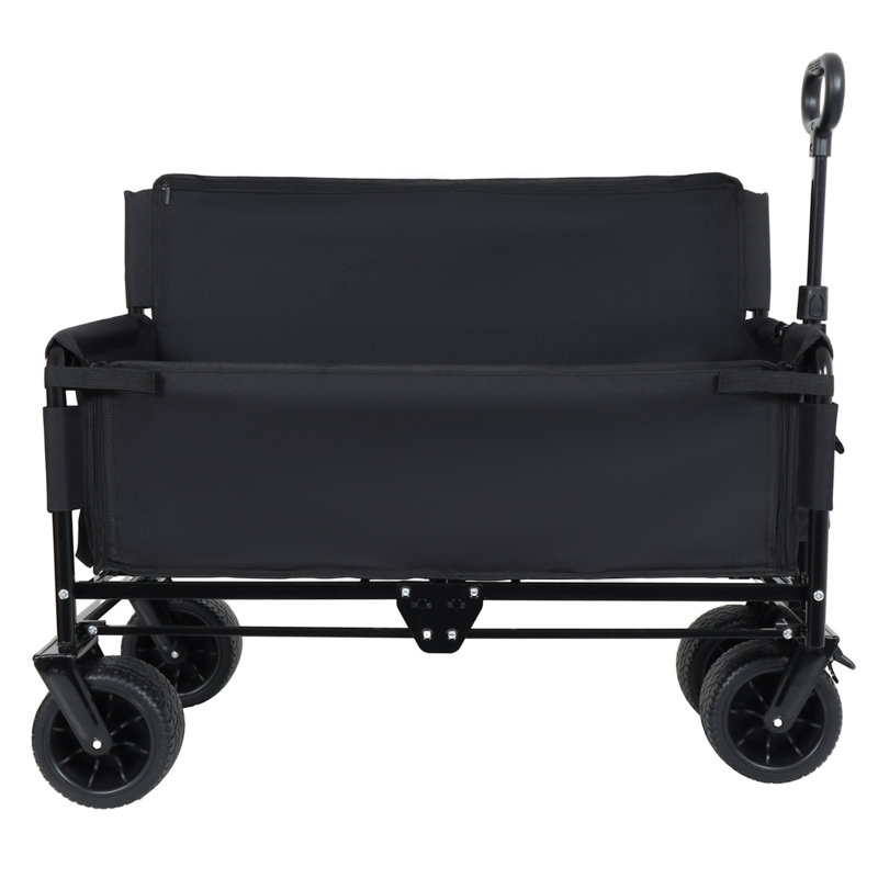Chariot de jardin noir 3-en-1 500lbs, Noir