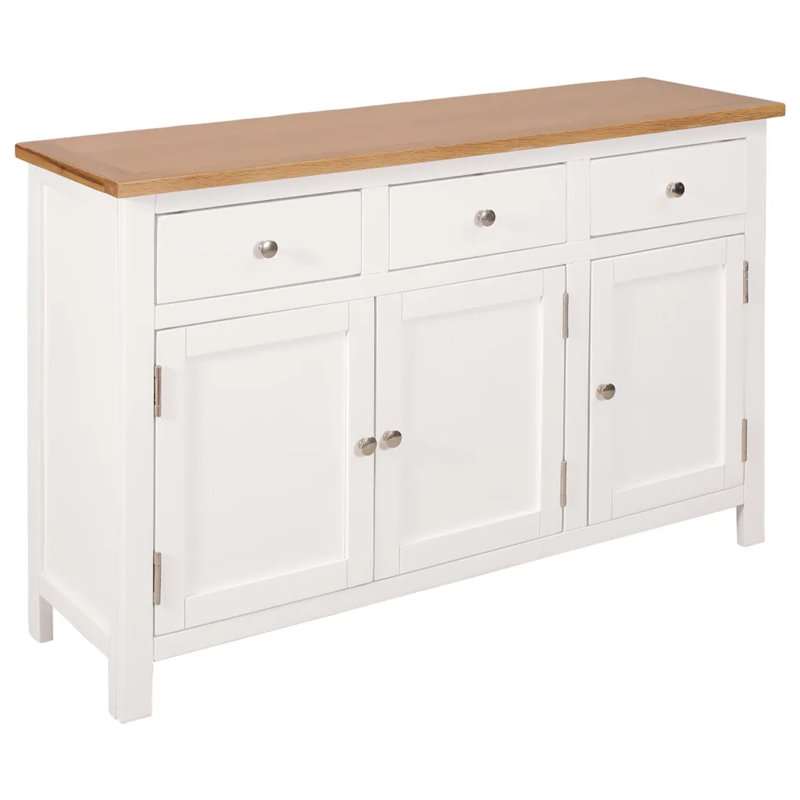 Milliken 110cm Solid Wood Sideboard, White