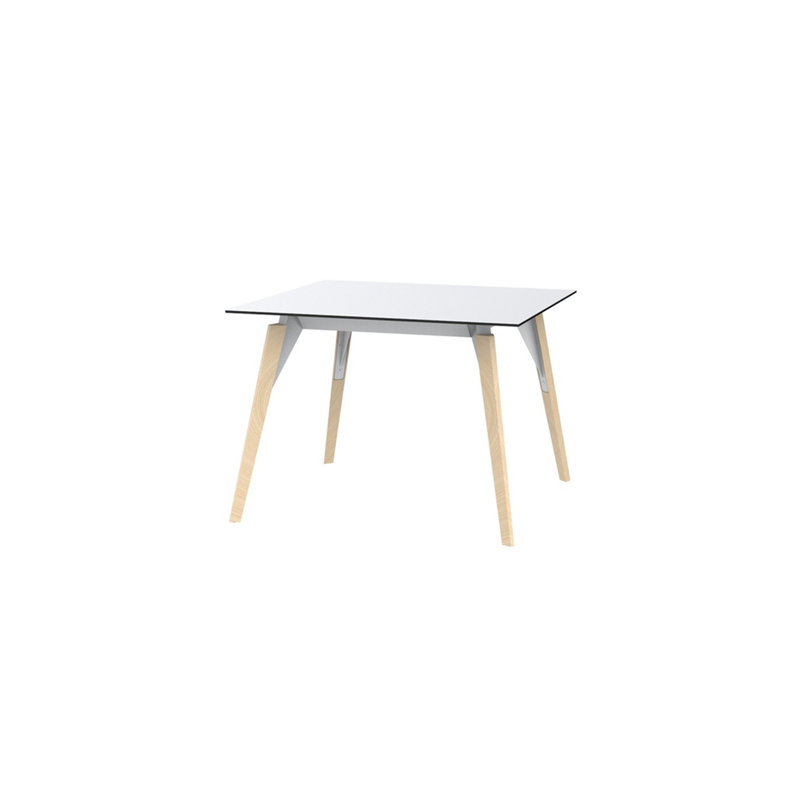 Faz Wood Lounge Table Edge Top, Natural, White, 35.5" W x 35.5" L