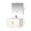 36 po L x P 22 po. Meuble-lavabo blanc brillant avec comptoir en quartz, robinet, miroir à DEL rayé et teint-121054617