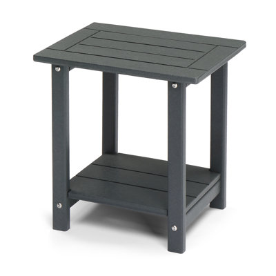Patio HDPE Gray Side Table