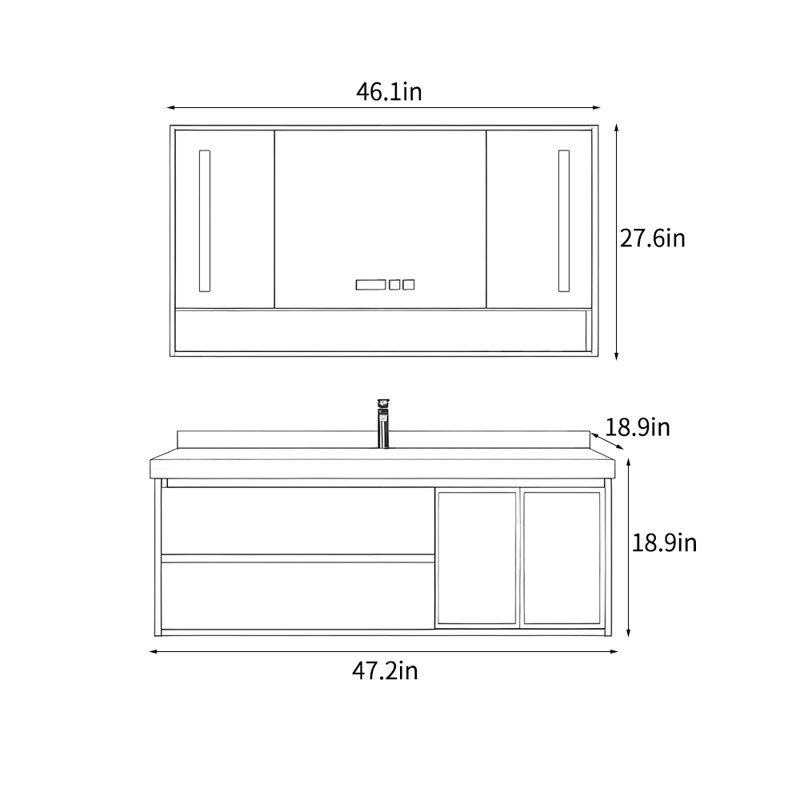 Light luxury simple vanitie bathroom cabinet