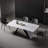 Simple Rectangular White Rock Slab Dining Table-110732772