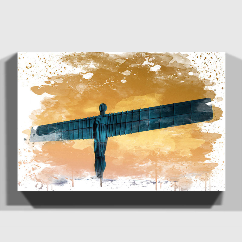 Angel of the North Newcastle - Wall Art, 50cm H x 76cm W, Wrapped Canvas