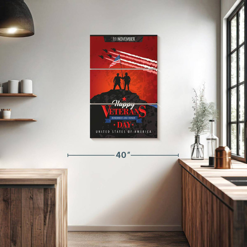 Lelend US Veterans Day Greeting, 38" H x 24" W