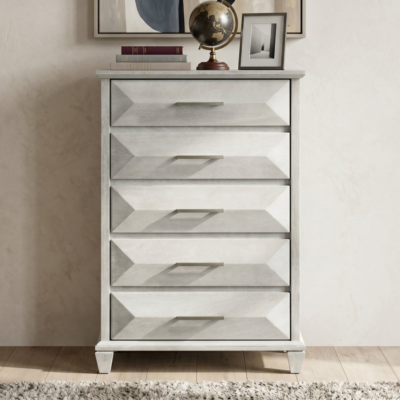 Commode 5 tiroirs Claypoole, Anti-blanc