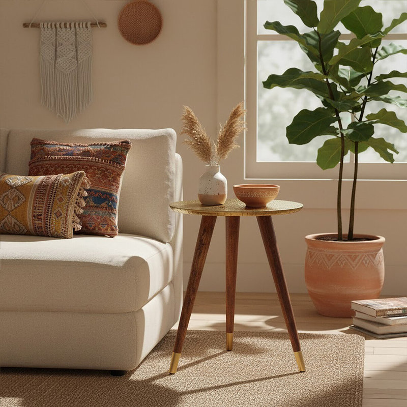 Retford End Table, Gold