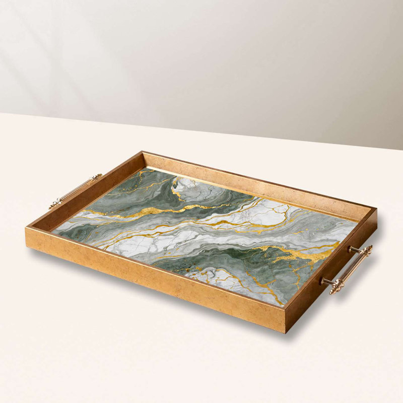 Elegant Glass Serving Tray, 19.7 x 11.4 x 1.4 inches | 100% High-Quality Glass | Perfect for Entertaining & Serving | Stylish and Functional Design for Home & Parties | Durable and Easy to Clean