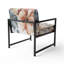 Chaise d'appoint rembourrée White Botanical Collage-1384103611