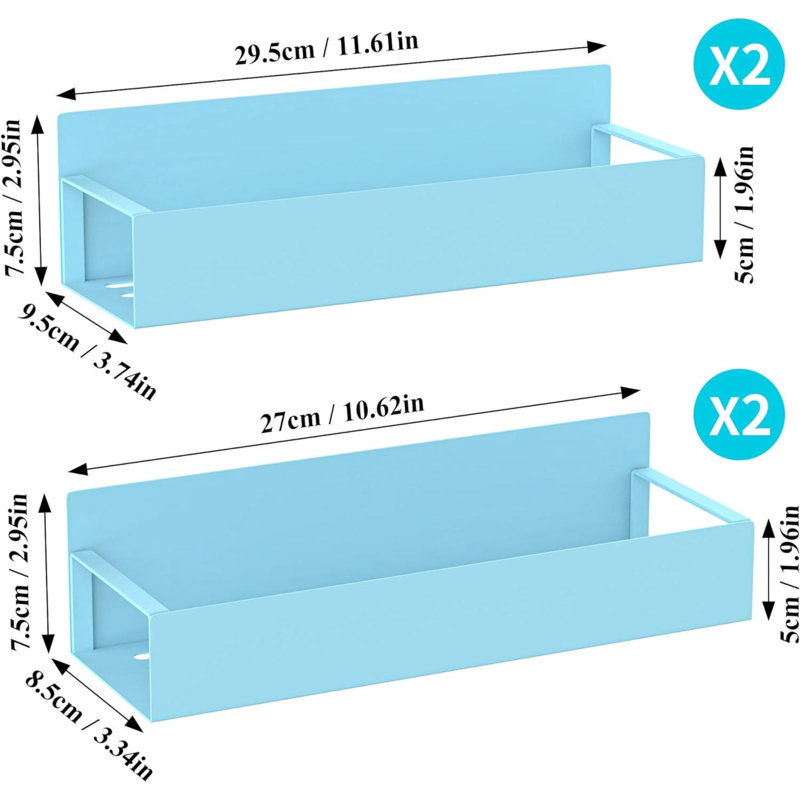 Wall Mounted Required Spice Rack, Blue