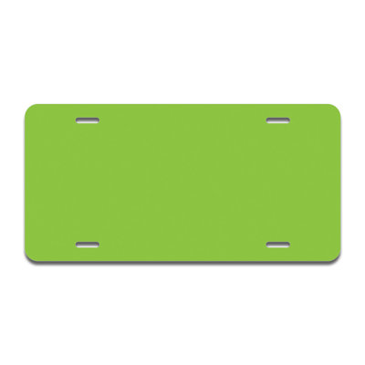 Solid Lime Green Aluminum Plate Frame