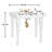 Belle Epoque Ceramic Wall Mount Console Bathroom Sink with Overflow-47904956