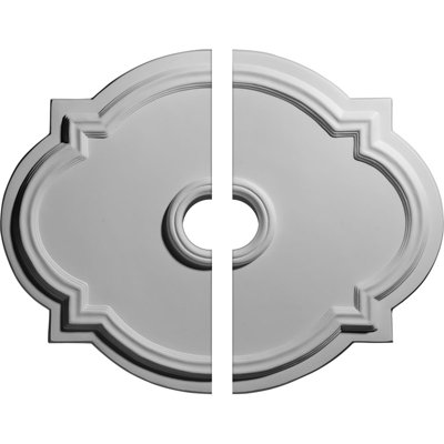 Médaillon de plafond valse Endurathane, l 21 1/4 po x H 17 3/8 po x P 3 1/2 po x P 1 po (convient aux auvents jusqu'à 4 1/2 po), deux pièces, apprêté en usine