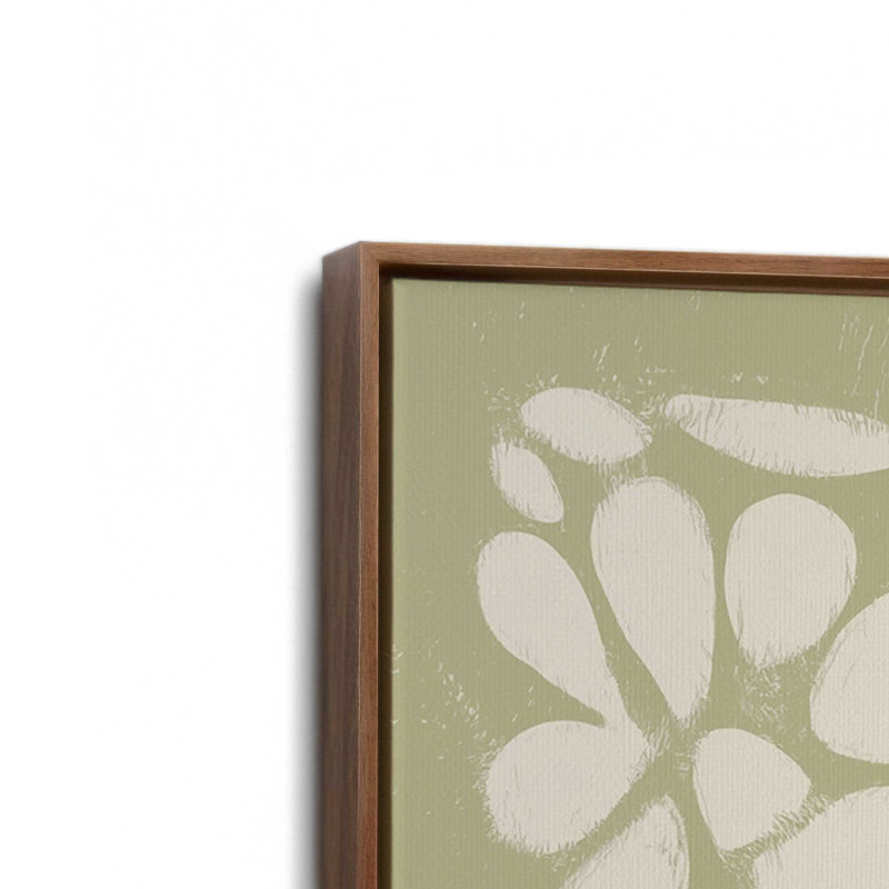 Ensemble de 2 impressions «Whimsy in Bloom», Cadre flottant en noyer, 18 po x 12 po