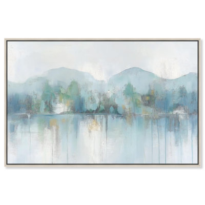 Mirrored Aqua Dream II Canvas Teal Wall Art by 