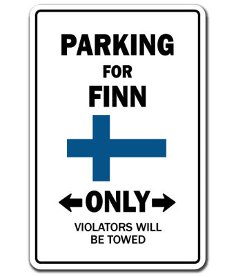 Enseigne de stationnement pour Finn seulement
