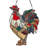 15.25"H Rusty the Rooster-Stained Glass Window Panel