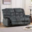 Ensemble de salon inclinable manuel en microfibre 3 pièces - fauteuil inclinable, causeuse et canapé-59659489