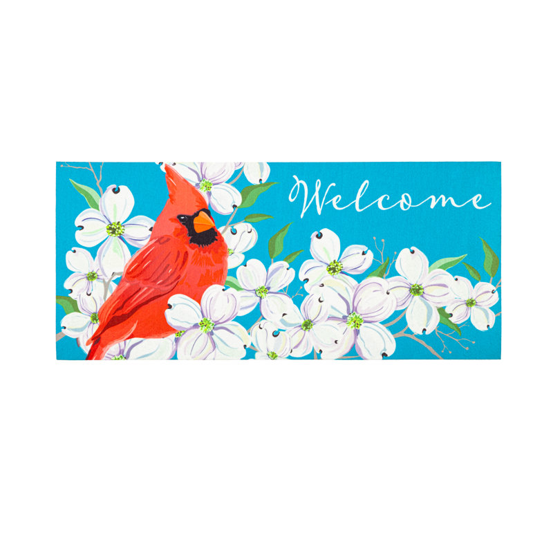 Paillasson Spring Holiday Spring Dogwood Cardinal Sassafras