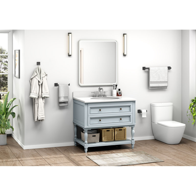 4 - Piece Bathroom Hardware Set, Matte Black