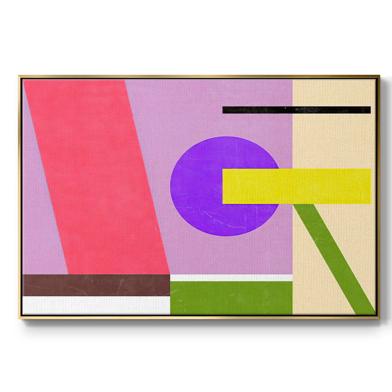 Color Composition IV " Color Composition IV " Painting Print, No Mat, 17" H x 25" W x 2" D, Gold Framed Canvas