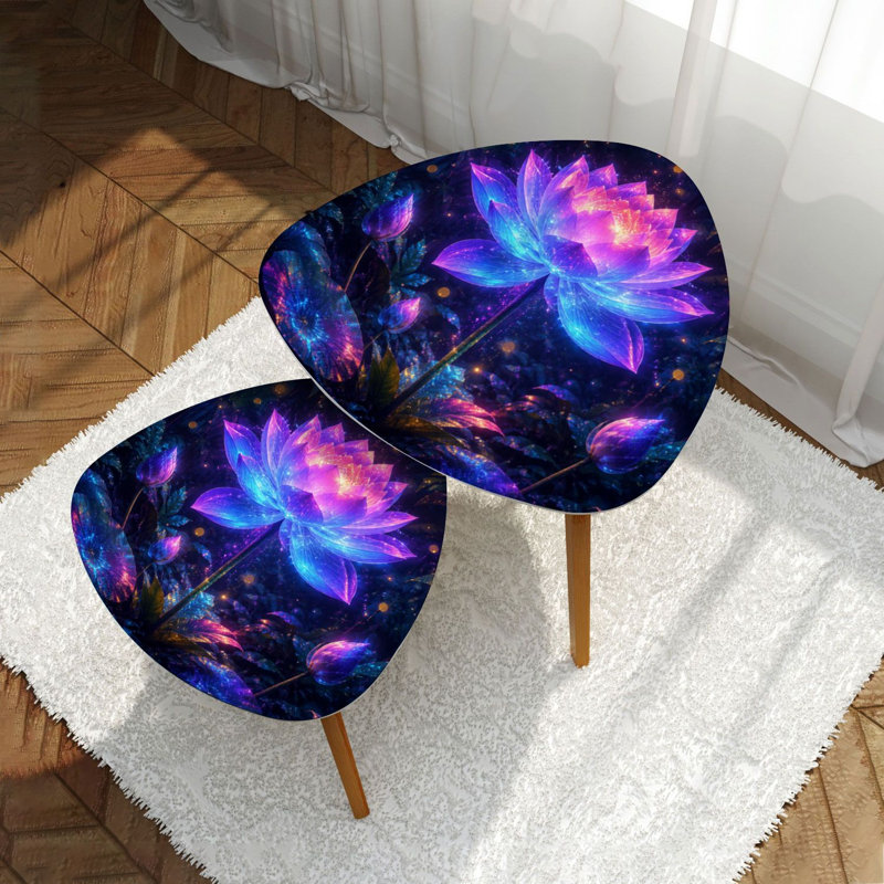 Ensemble de 2 tables basses gigognes Triangle