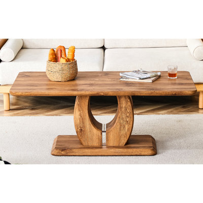 Rectangular Coffee Table In Simple Wood Tone - Fits Living Room, Dining Terrace, Kitchen 47"X25.6"X18" And Stylish Hassle- Assembly Process Luxury For Dining, Working Gaming, 47"X25.6"X18", , Easy To