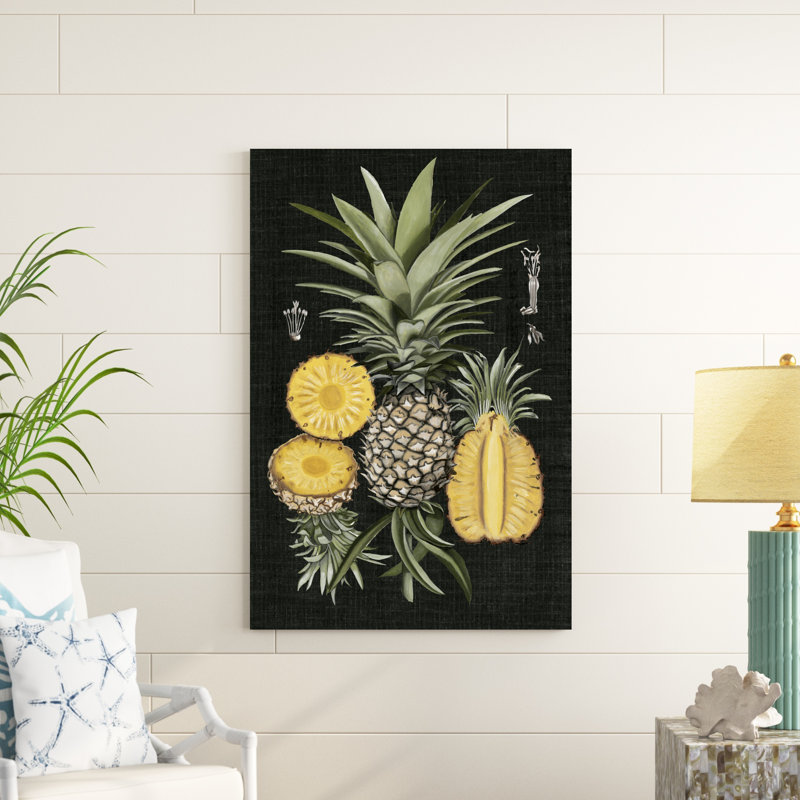 Illustration graphique de l'ananas botanique I, H 48 po x l 32 po x P 1,25 po