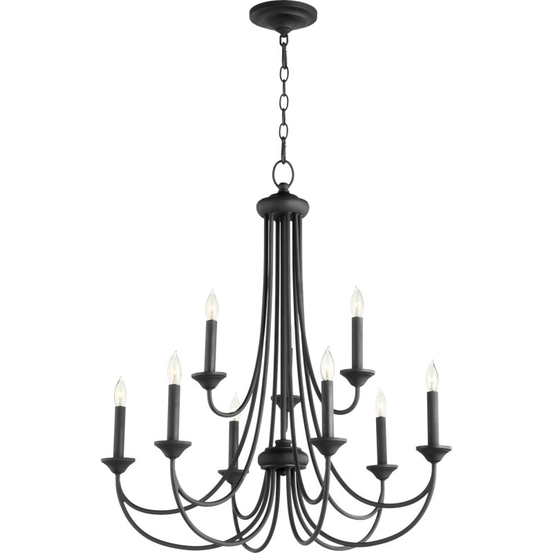 Lustre à niveaux 9 lumières de style bougie Politique