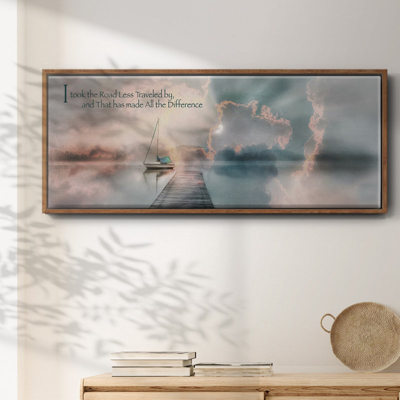 Road Less Traveled- Framed Canvas, 24" H x 60" W