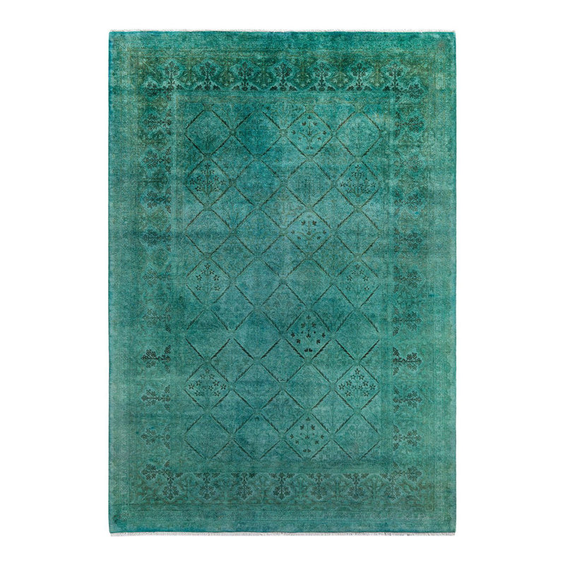 Overyed One-of-a-Kind Rectangle 6'2" X 8'10" Hand Knotted Area Rug