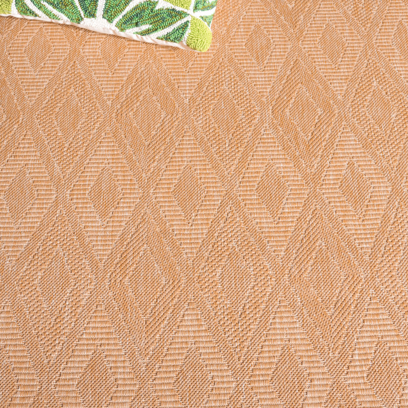 Colon Hooked Beige Indoor/Outdoor Rug, Rectangle 160 x 231 cm