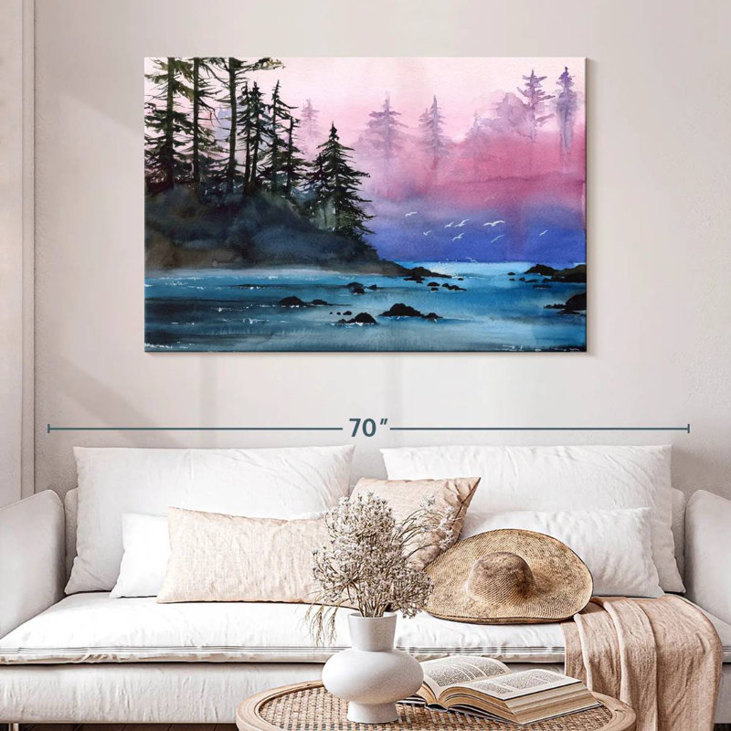 Alvord Misty Forest River, H 32 po x l 48 po
