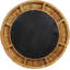 Miroir mural en rotin 35 po x 3 po x 35 po, brun