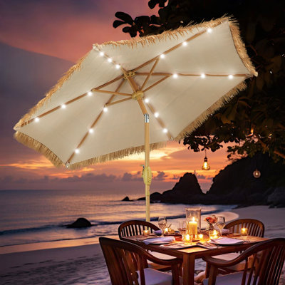 Parasol Thatch avec parasol Tiki
