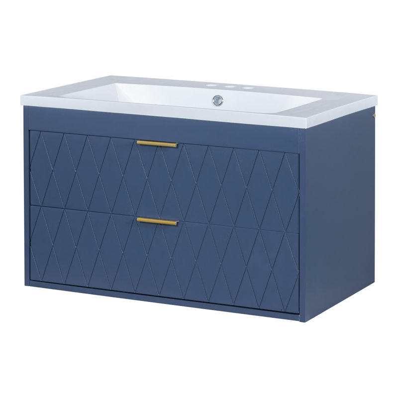 Onawa 30'' Single Bathroom Vanity with Resin Top