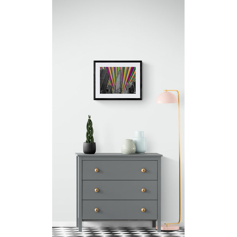 Flatiron Building NYC, Spring Print by Batya Kuncman, Black Framed Paper, 17.25" H x 21.25" W
