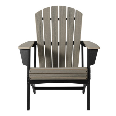 Folding Adirondack Chair, Black