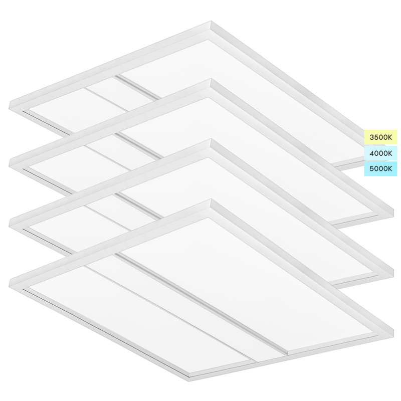 Dimmable Troffer Ceiling Light, 23.74" H x 23.74" W x 1.74" D