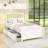 Twin Size Wood Platform Bed with Storage Drawers and Headboard-1867630195