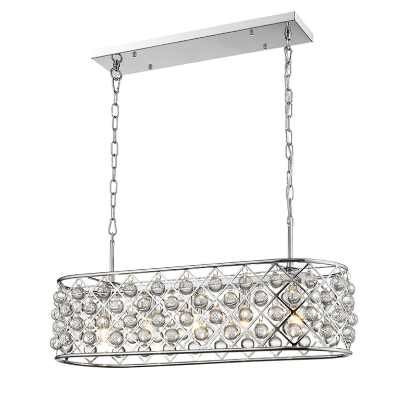 Katharine 5 - Light Metal Chandelier Pendant, Chrome