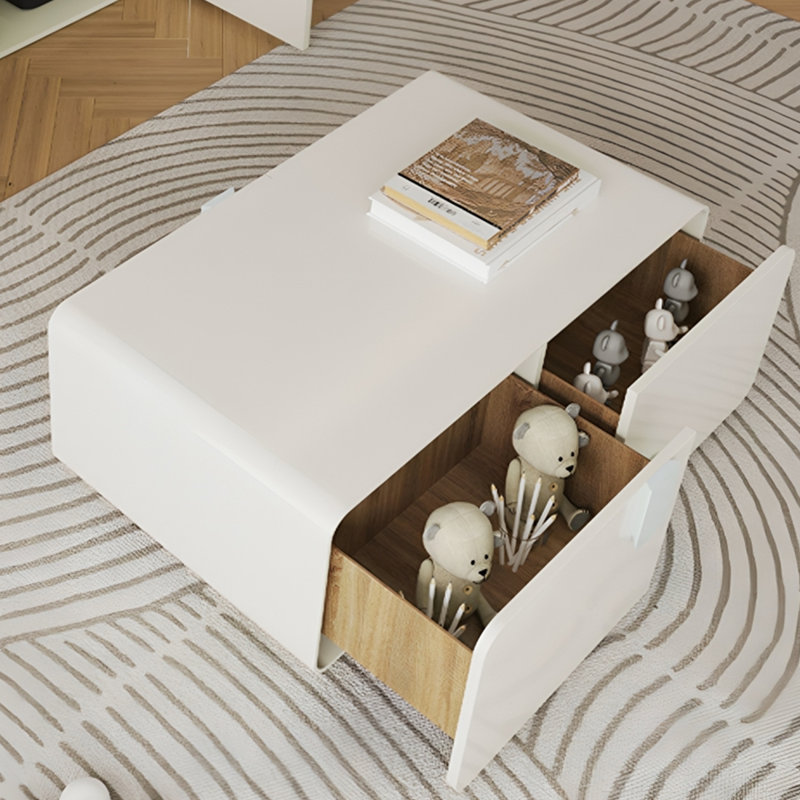 Table basse en bois de style moderne, H 15,75 po x L 47,24 po x l 27,56 po