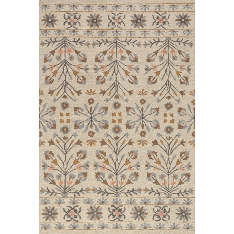  Tapis en laine Folklore, Rectangle de 5 pi x 8 pi