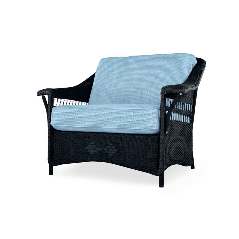 Nantucket Outdoor Lounge Chair, Remy Cloud, Ebony
