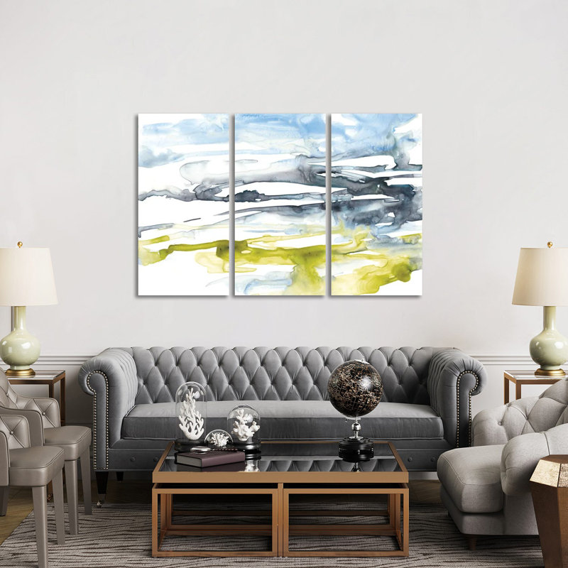 «Sweeping Fields I», ensemble d'art mural sur toile tendue (ensemble de 3)