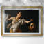 David avec la tête de Goliath (version de Vienne) - Caravage - reproduction encadrée avec passe-partout et verre - c. 1607-1756177392-1756177397-1756177399