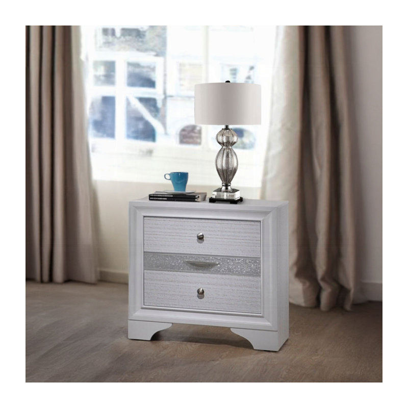 Table de chevet Hollingsworth, Blanc