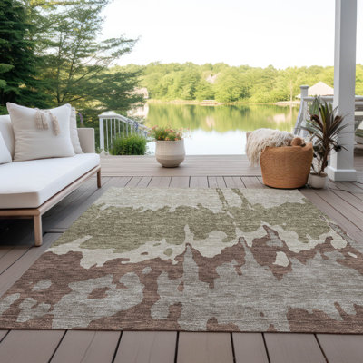Tapis intérieur / extérieur noir lavable à la machine 1 pi 8 po x 2 pi 6 po Chayden ACN961
