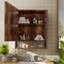 485mm W 600mm H Framed Medicine Cabinet Mirror Fixed